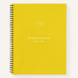 Livre d'invité Mariage simple et moderne Mustard J