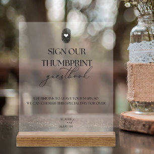 Livre d'invité minimaliste du Mariage d'empreinte 