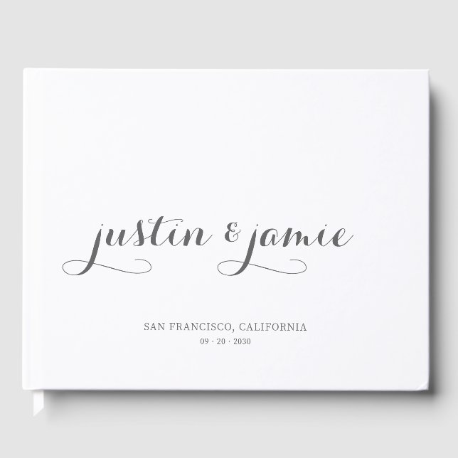Livre d'invité minimaliste Mariage (Recto)