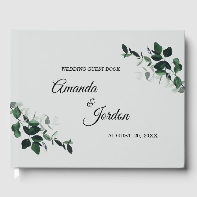 Livre d'invité Neutral Botanical Mariage (Recto)