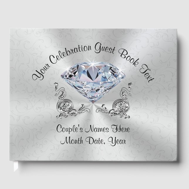 Livre d'invité personnalisé Diamond pour votre occ (Recto)