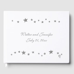 Livre d'invité personnalisé Lively Silver Stars