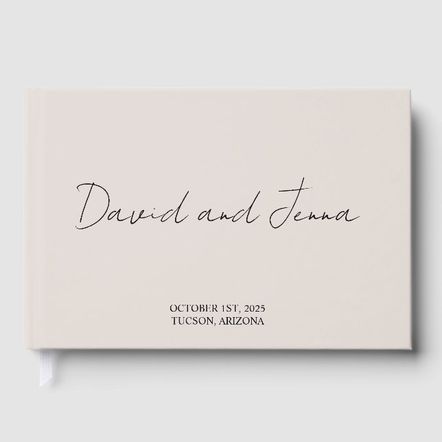 Livre d'invité personnalisé, livre d'or de mariage (Recto)