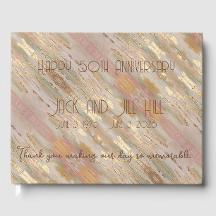 Livre d'invité personnalisé Pearlized Rose Gold