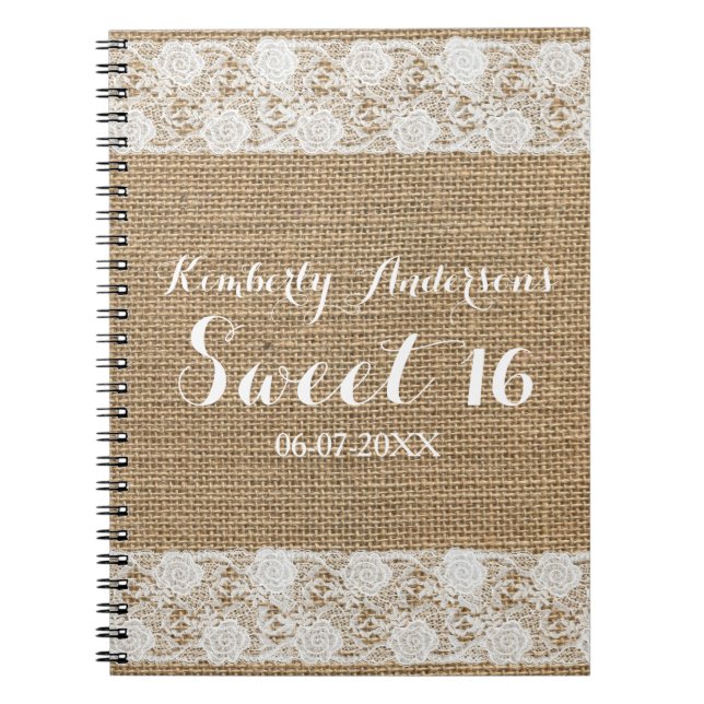 Livre d'invité romantique du bonbon 16 à dentelle (Devant)