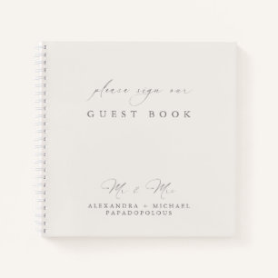 Livre d'invité Simple Modern Elegant Wedding