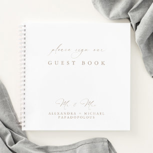 Livre d'invité Simple Modern Elegant Wedding