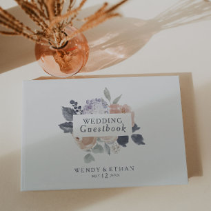 Livre d'invité simple Rustique Floral Mariage