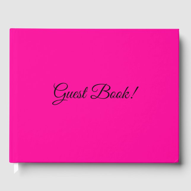 Livre d'invité Solid Hot Pink (Recto)