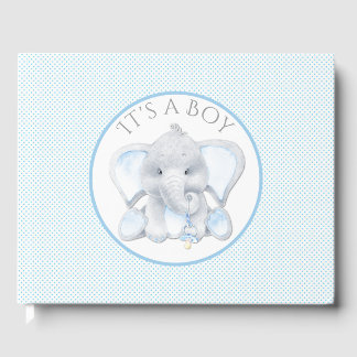 Livre d'invité sur le Baby shower éléphant