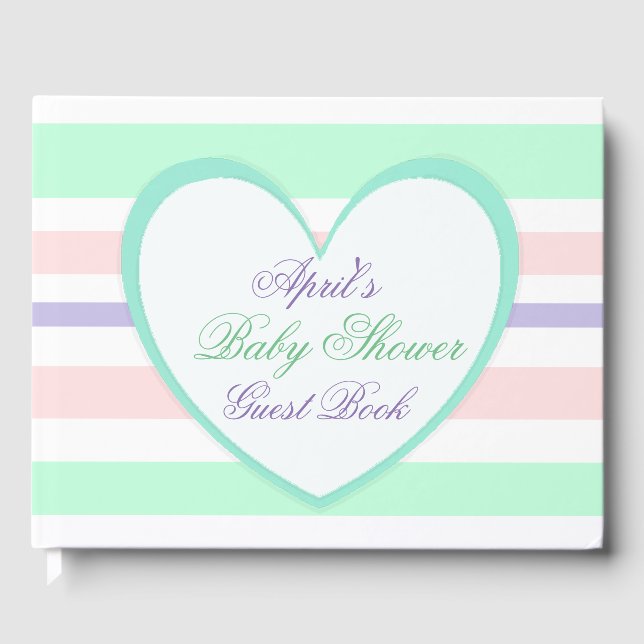 Livre d'invité sur le Baby shower personnalisé (Recto)