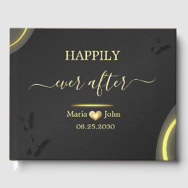 Livre d'invité sur le mariage élégant personnalisé