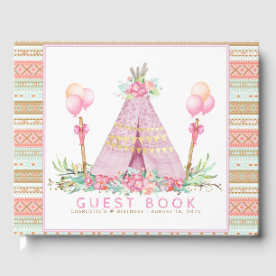 Livre d'invité tribal de fête d'anniversaire de