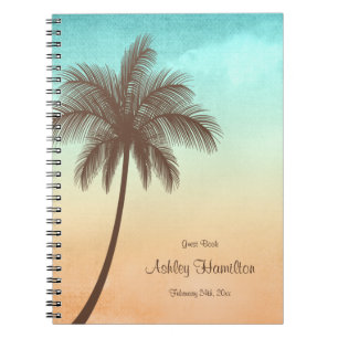 Livre d'invité tropical du bonbon 16 à palmier de