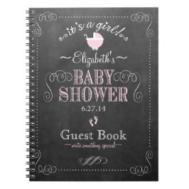 Livre d'invité vintage de baby shower de rose de