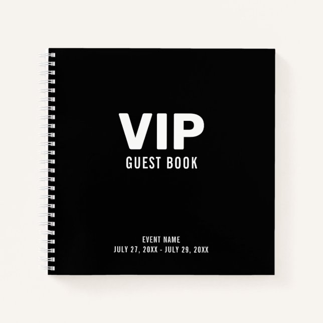 Livre d'invité VIP noir (Devant)