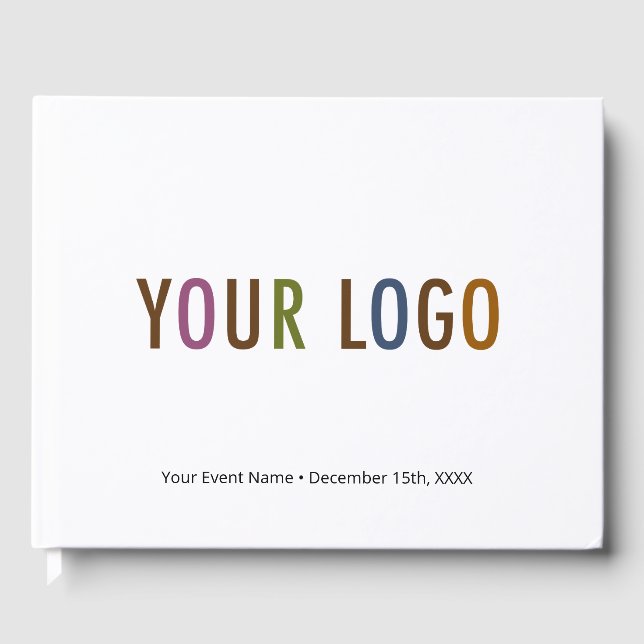 Livre d'invité White Business Logo personnalisé de (Recto)