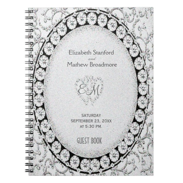 Livre d'invitée des parties scintillantes | de (Devant)