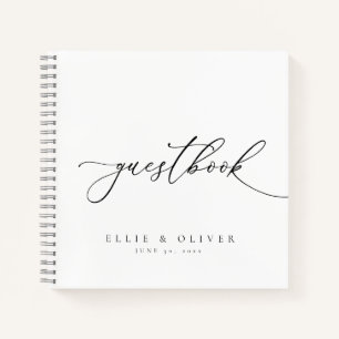 Livre d'invités Black & White Elegant Wedding