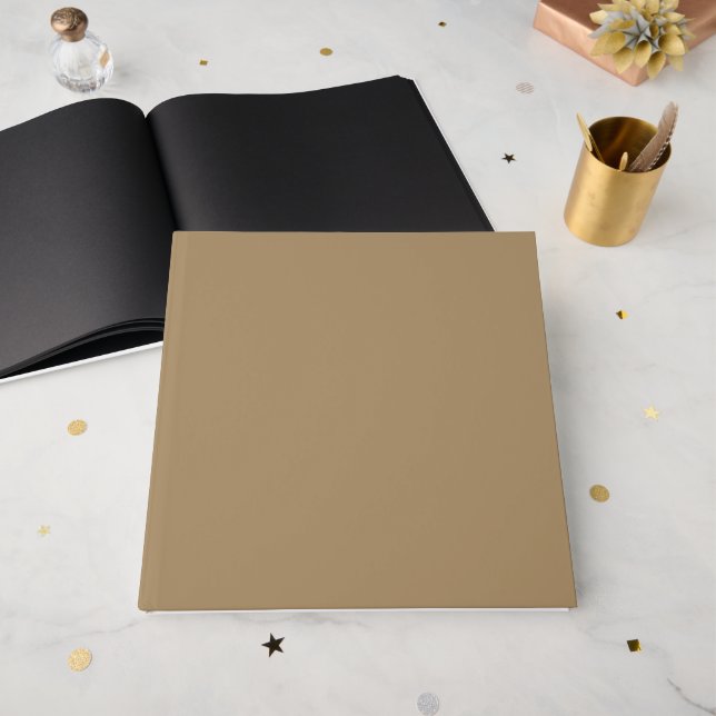 Livre d'invités couleur café - personnalisable (Recto ouvert)