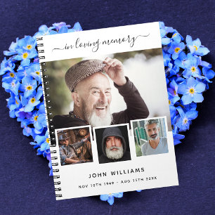 Livre d'invités funérailles photo collage blanc mé