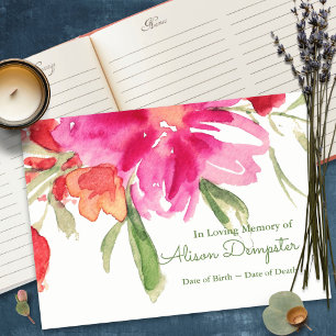 Livre d'invités funéraires   Floraux 4