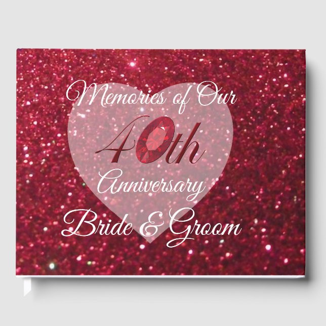 Livre d'invités - Personnaliser le 40e anniversair (Recto)