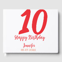 10e anniversaire ajouter nom date année rouge modè