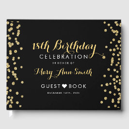 Livre d'or 18e anniversaire Parties scintillant d'