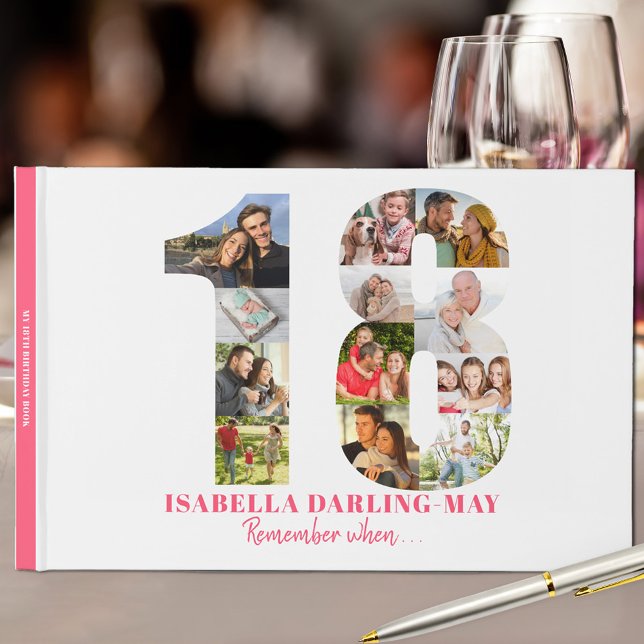 Livre D'or 18e anniversaire Se souvenir quand ... Collage pho (Créateur téléchargé)