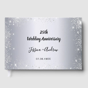 Livre D'or 25e anniversaire du mariage parties scintillant ar