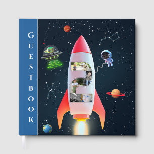 Livre D'or 2e Anniversaire Rocket Space Immense Collage pho