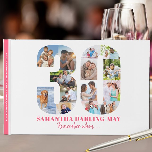 Livre D'or 30e anniversaire Se souvenir quand ... Collage pho (Créateur téléchargé)