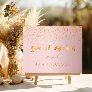 Livre D'or 40 Fabuleux 40e anniversaire poussiéreux confetti