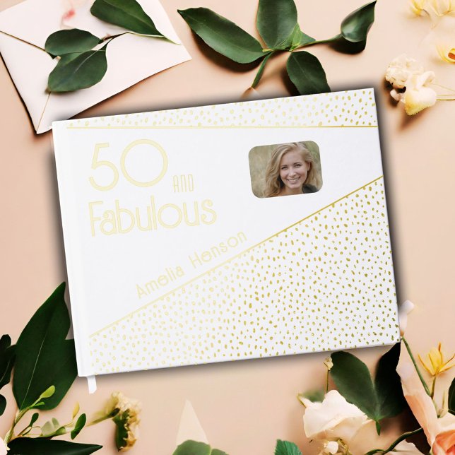 Livre D'or 50 et Fabulous Gold Parties scintillant Photo 50e  (Créateur téléchargé)