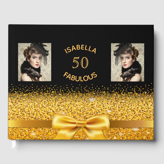 Livre D'or 50 fabuleuse fête d'anniversaire noir (Recto)