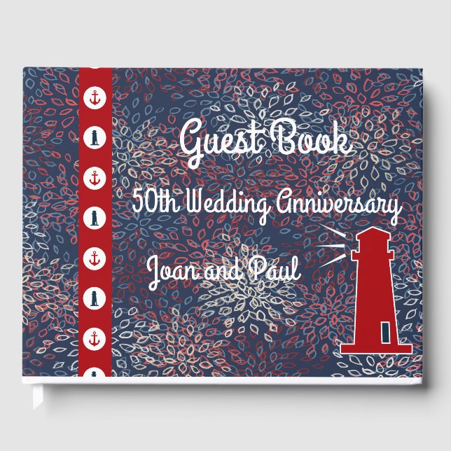 Livre d'or, 50e anniversaire de mariage nautique (Recto)