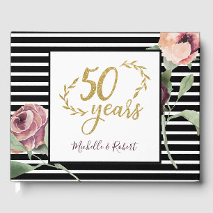 Livre D'or 50e anniversaire de Mariage Parties scintillant d'