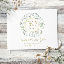 Livre D'or 50ème Mariage Golden Anniversaire de verdure Garla
