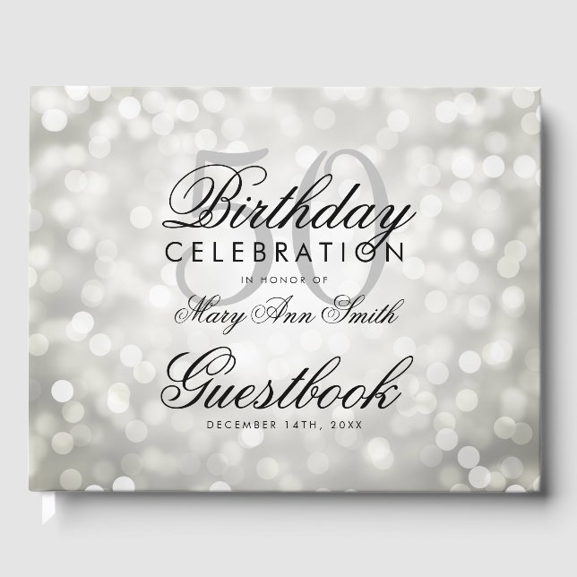 Livre d'or 50th Birthday Party Silver Parties scin (Recto)