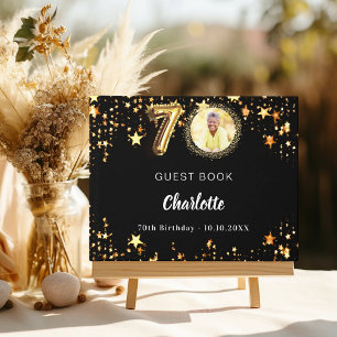 Livre D'or 70e anniversaire noir étoiles photo