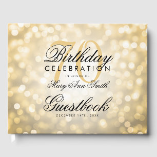 Livre d'or 70th Birthday Party Gold Parties scinti