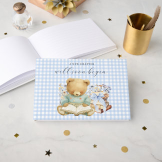 Livre D'or A New Chapter Begins Bear Books Baby Shower