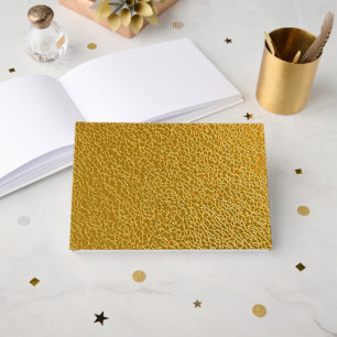 Livre d'or à texture dorée élégante 9" x 6"