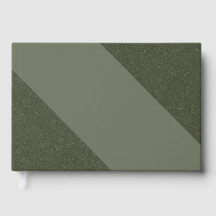 Livre d'or à texture en vert mousse diagonal - Dia