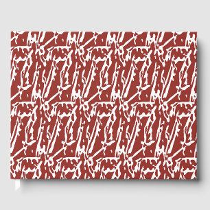 Livre d'or abstrait rouge Cadeau artistique mode