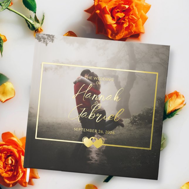 Livre D'or Ajouter un Mariage photo (The front of the add photo wedding foil guest book)