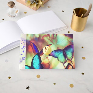 Livre D'or Album pour monogramme à huile papillon