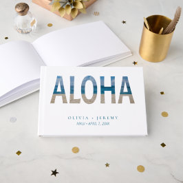 Livre D'or Aloha Hawaii Plage tropicale Mariage