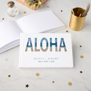 Livre D'or Aloha Hawaii Plage tropicale Mariage